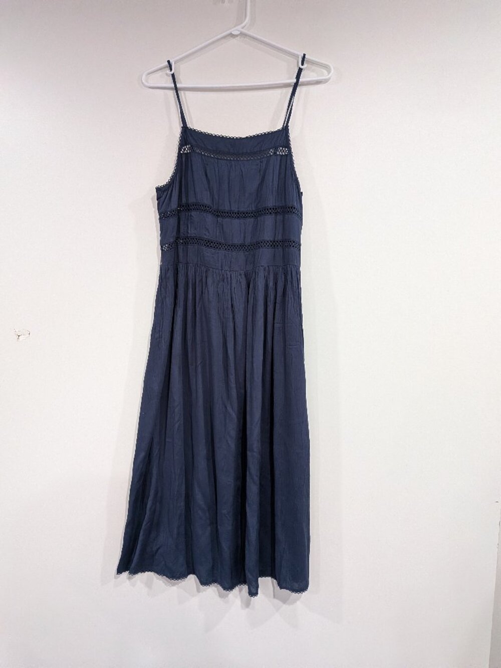 Aritzia Wilfred Adjustable Strap Midi Dress Navy Blue Size XS